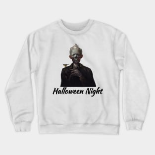 Happy Halloween night horror t-shirt design Crewneck Sweatshirt